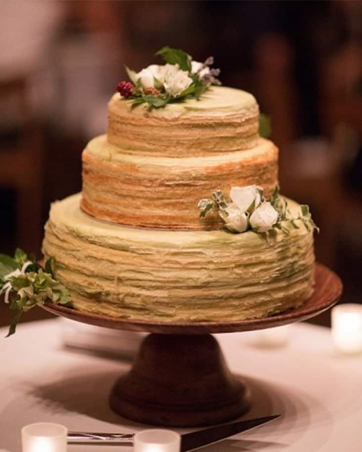 LadyM Cake with Floral Arrangement