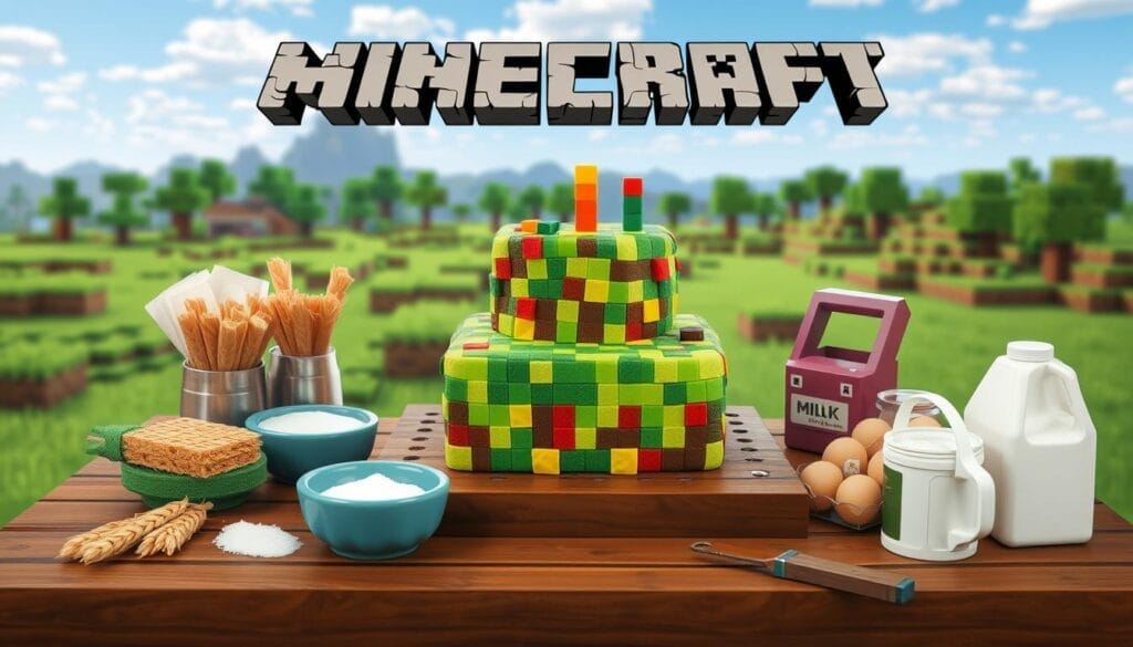 Minecraft cake recipe