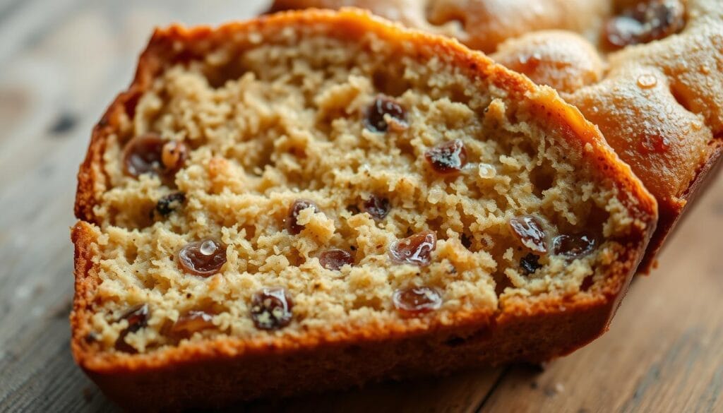 Moist banana bread texture