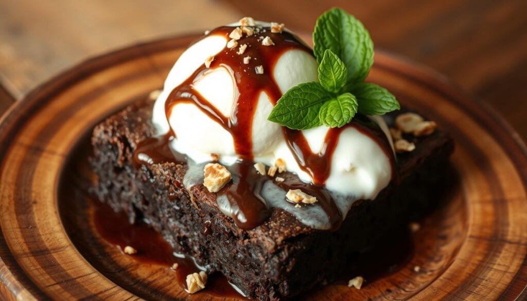 Chocolate brownie dessert