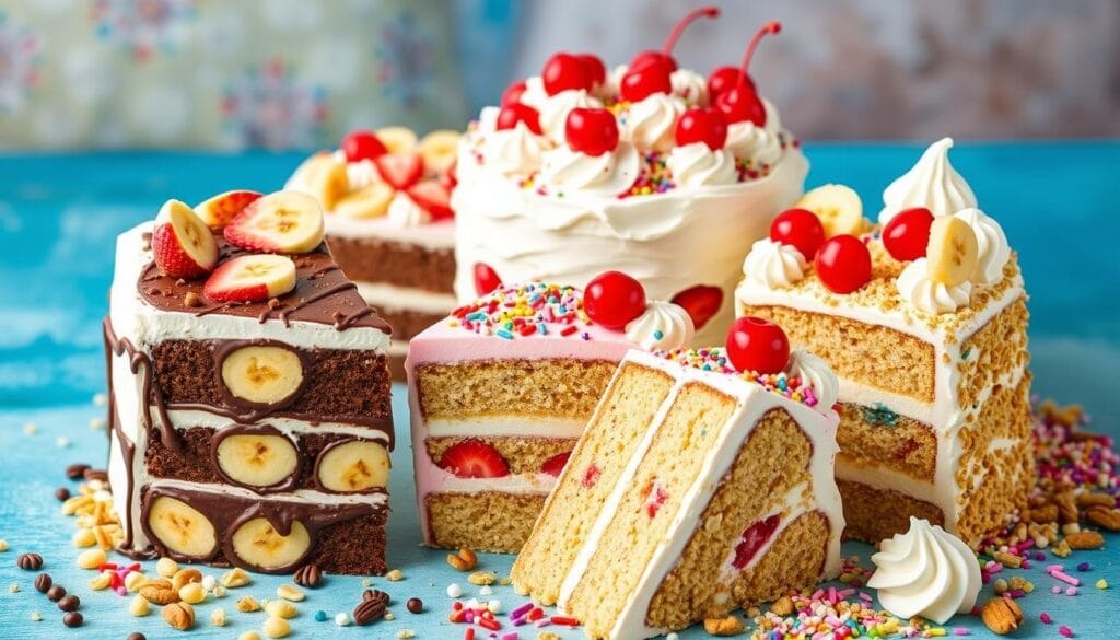 banana split cake variations