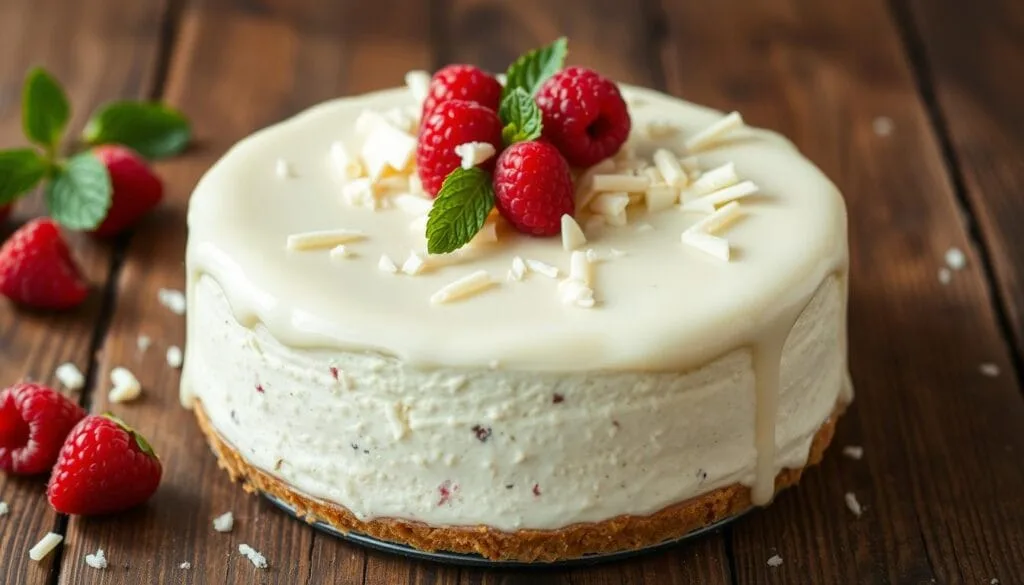 no-bake white chocolate cheesecake