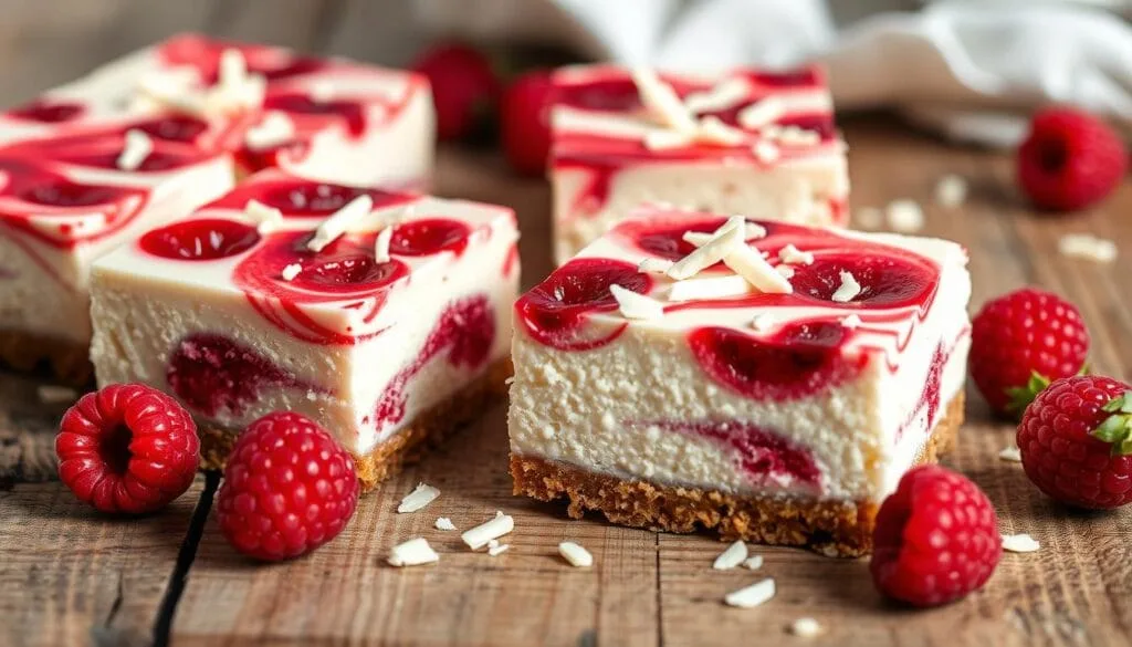 raspberry white chocolate cheesecake bars